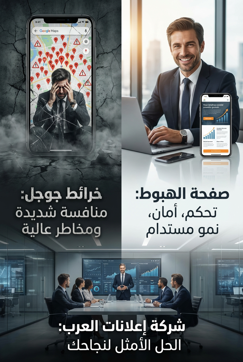 مقارنة صفحة الهبوط وخرائط جوجل 2